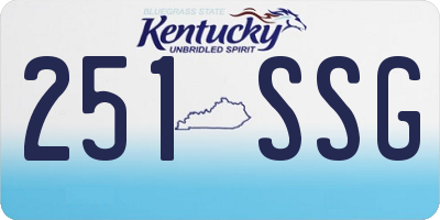 KY license plate 251SSG