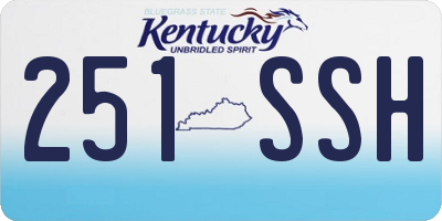 KY license plate 251SSH