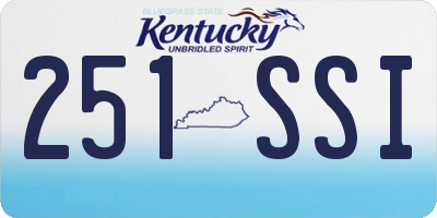KY license plate 251SSI