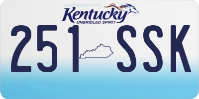 KY license plate 251SSK