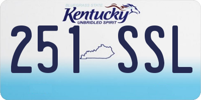 KY license plate 251SSL