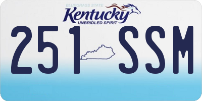 KY license plate 251SSM