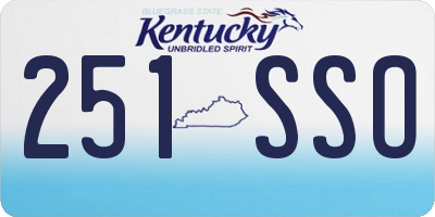 KY license plate 251SSO