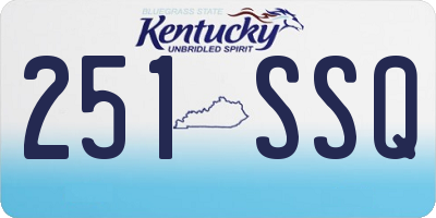 KY license plate 251SSQ