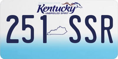 KY license plate 251SSR