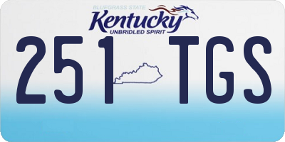 KY license plate 251TGS