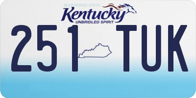 KY license plate 251TUK