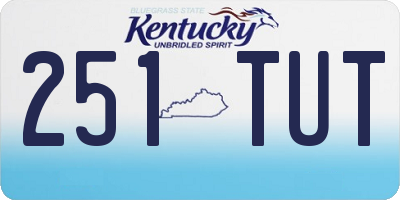 KY license plate 251TUT