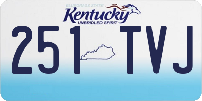 KY license plate 251TVJ