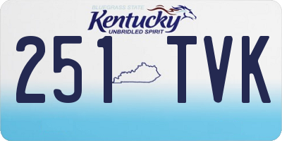 KY license plate 251TVK