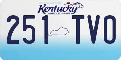 KY license plate 251TVO