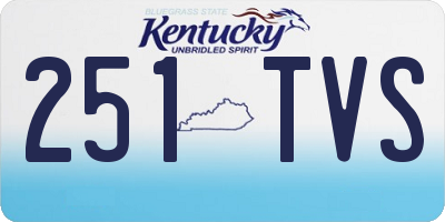 KY license plate 251TVS