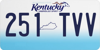 KY license plate 251TVV