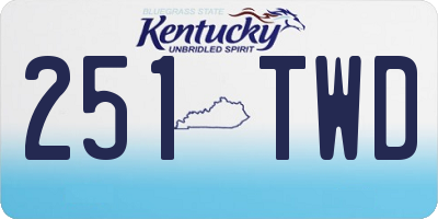 KY license plate 251TWD