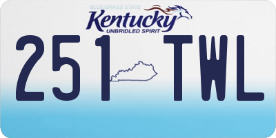 KY license plate 251TWL