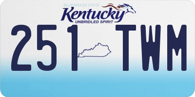 KY license plate 251TWM