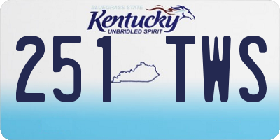KY license plate 251TWS
