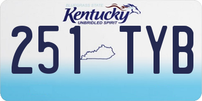 KY license plate 251TYB