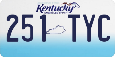 KY license plate 251TYC