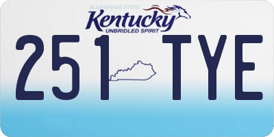 KY license plate 251TYE
