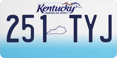 KY license plate 251TYJ