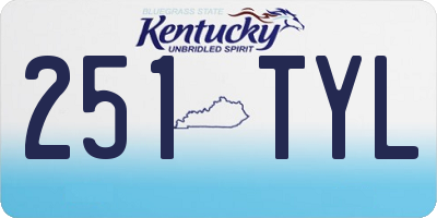 KY license plate 251TYL