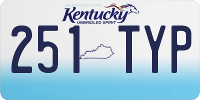KY license plate 251TYP