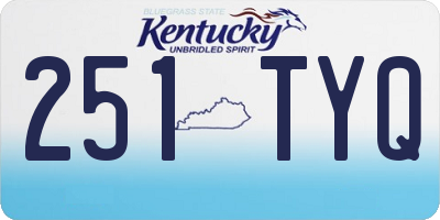 KY license plate 251TYQ