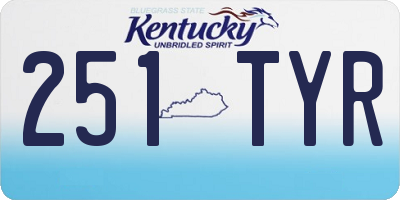KY license plate 251TYR