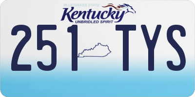 KY license plate 251TYS