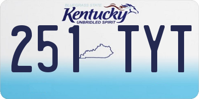 KY license plate 251TYT