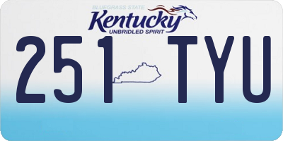 KY license plate 251TYU