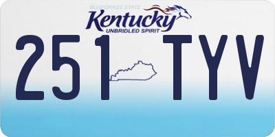 KY license plate 251TYV