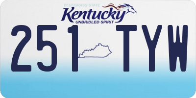 KY license plate 251TYW
