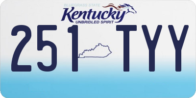 KY license plate 251TYY