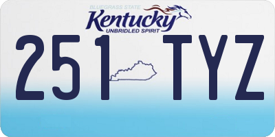 KY license plate 251TYZ