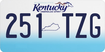 KY license plate 251TZG