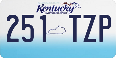 KY license plate 251TZP