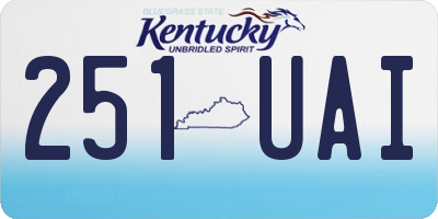KY license plate 251UAI