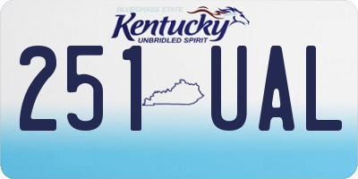KY license plate 251UAL