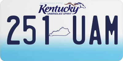 KY license plate 251UAM