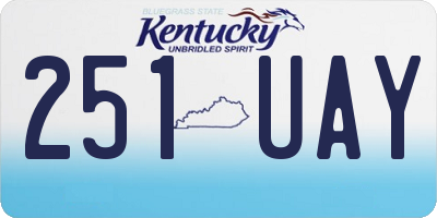 KY license plate 251UAY