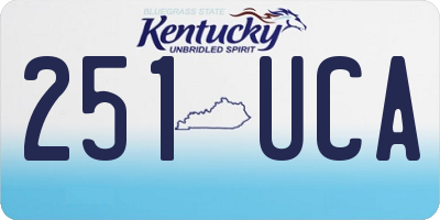 KY license plate 251UCA