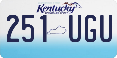 KY license plate 251UGU