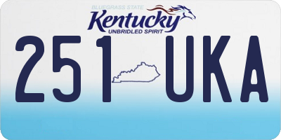 KY license plate 251UKA