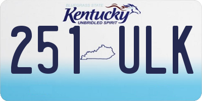 KY license plate 251ULK