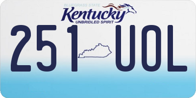 KY license plate 251UOL