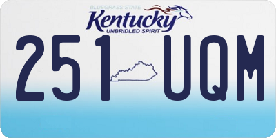 KY license plate 251UQM