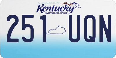 KY license plate 251UQN