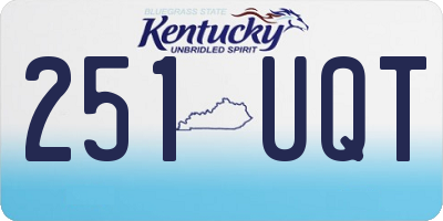 KY license plate 251UQT